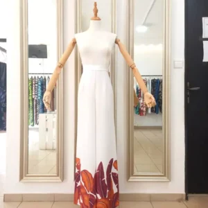 PALAZZO AVEC POCHE GARDEN ORANGE - Nanawax