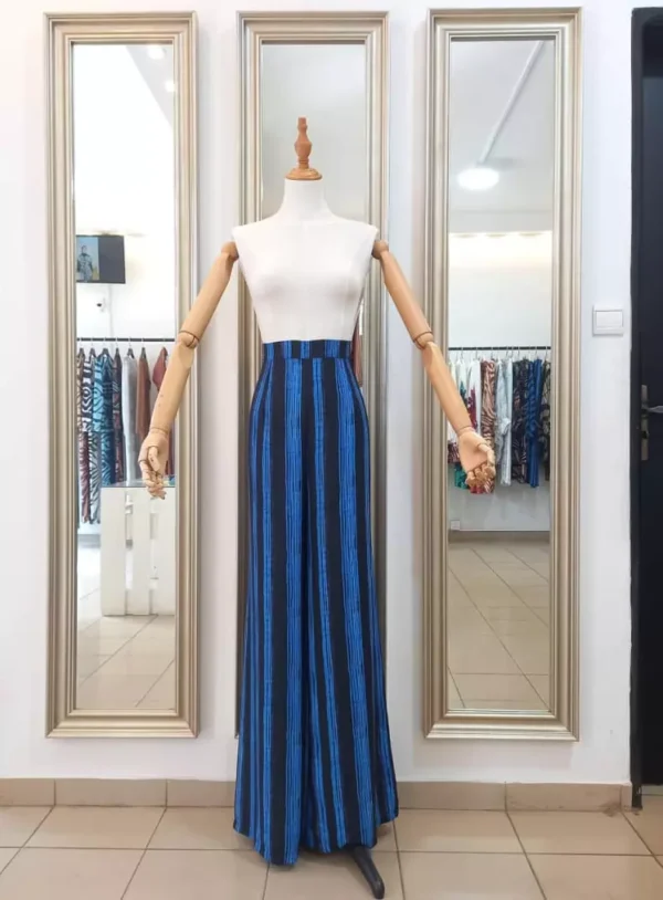 PALAZZO AVEC POCHE INDIGO - Nanawax