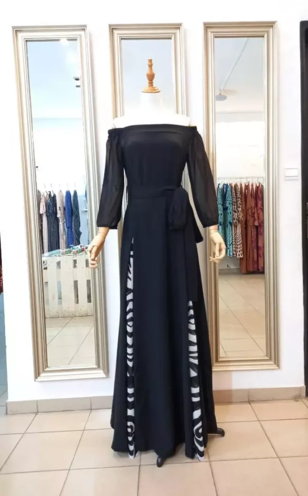 ROBE OUMOU TIGER BLACK WHITE - Nanawax