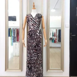 ROBE PLISSEE FLEUR NOIRE 2